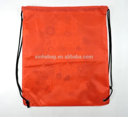 heavy duty printing cute polyester cinch bag