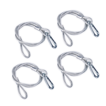 Professional Stainless Steel Safety Ropes 5mm - 10pcs Set for Secure Stage Light Hanging