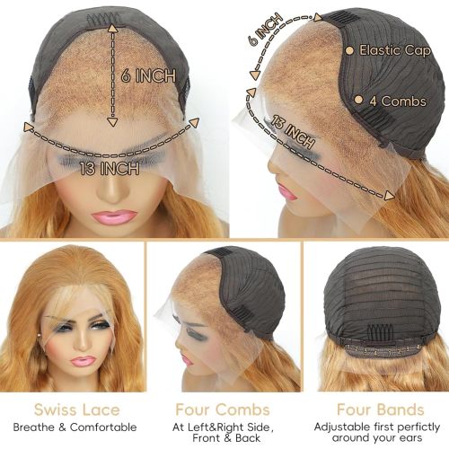 Honey Blonde Wig 13x6 Lace