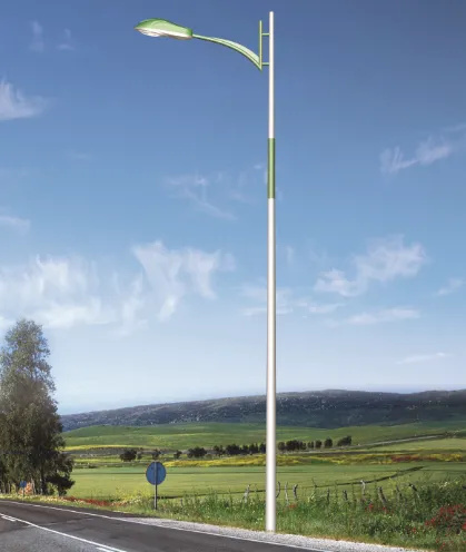 10m 12m powder coated single arm pole