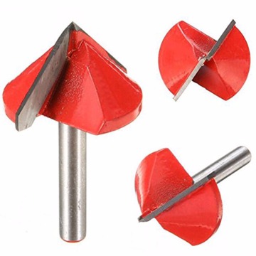 90 Degree CNC Engraving Woodworking Milling Cutter Carbide Coated Tipped Double Edge Miter Fold 3D V Groove Router Bit Tool