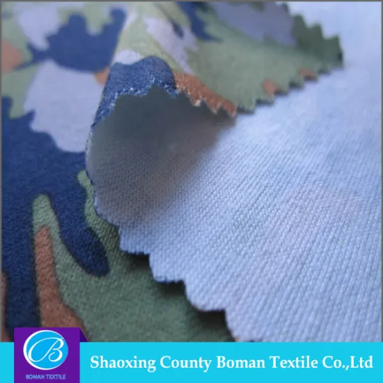Good Quality 100%Polyester Knit Printed Lycra Military Camouflage Fabric