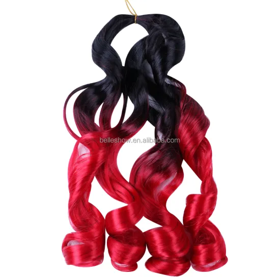 Hot sell  Synthetic deep hair bulk crochet curl  braids 150g spiral curly hair ombre color  wavy braiding hair