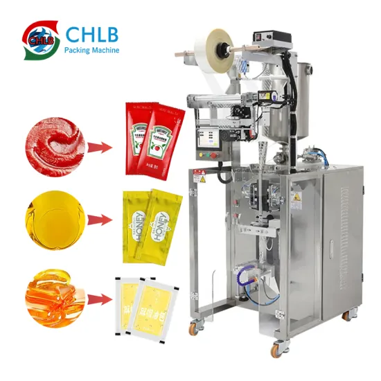 Automatic Honey Liquid Sachet Filling Packing Machine - 3 or 4 Side Seal Oil Ketchup Sauce Packing Machine