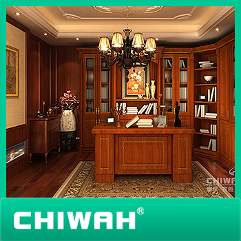 2014 new arrival modern bookcase with glass doors