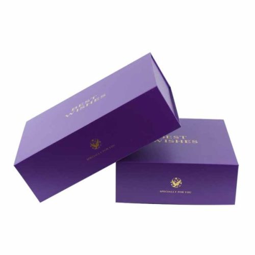 Holiday Purple Gift Magnetic Luxury Jewelry Packaging Box