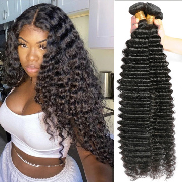 30Inch Deep Wave Hair Weave Bundles