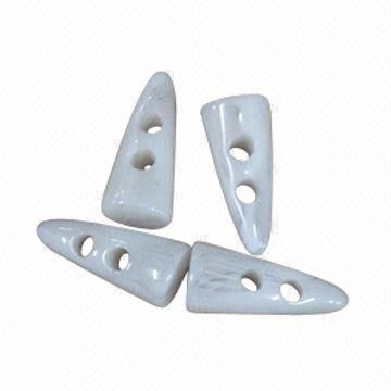 30mm Long, White Horn Buttons in White Horn Color for Coat
