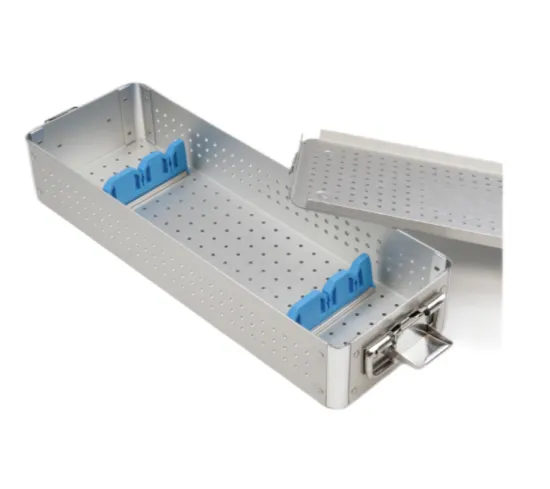 Aluminum Alloy Sterilization Box for Laparoscopes and Stainless Steel Instrument Trays: 540*250*70mm Size