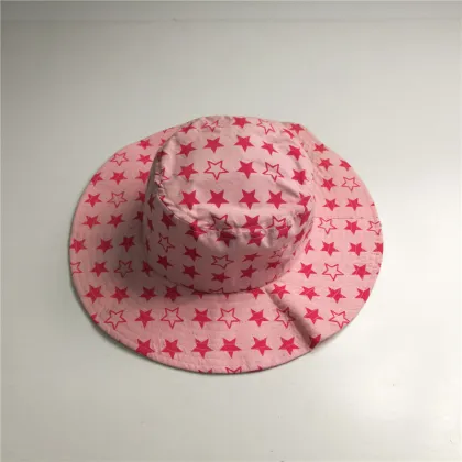 Full Star Print Cotton Floppy Hat