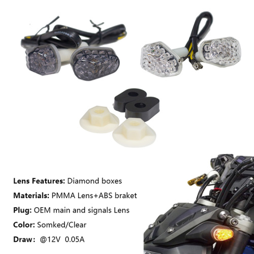 મોટરસાયકલ ફ્લશ માઉન્ટ બ્લિન્કર્સ સાઇડ માર્કર લાઇટ્સ સંકેતો સૂચકાંકો લાઇટ્સ