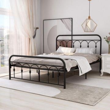 Modern Comfortable Big Size Soft Metal Bedroom Hotel Bed - Factory Direct Price