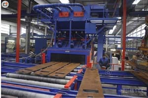 steel profiles shot blasting machine