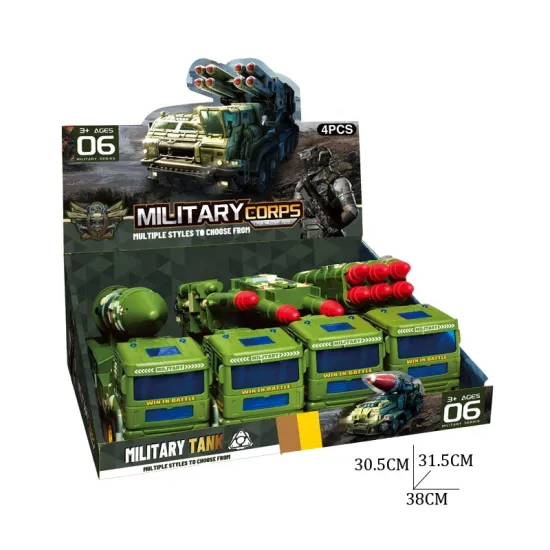 Shantou Chenghai Toys Wholesale: Plastic Electric Friction Truck with Sound and Light Military Car