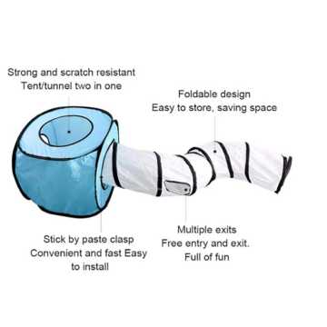 पॉप-अप पालतू बिल्ली प्ले सुरंग ट्यूब
