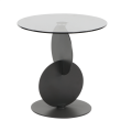 Прозрачный кофейный столик с минималистским стеклянным столом