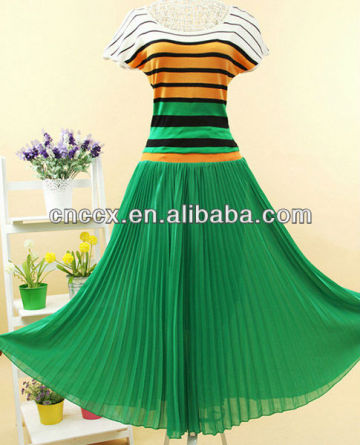 13CD1147 Women chiffon long length color combinations of dresses