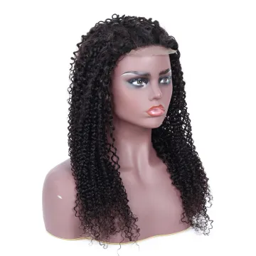 100% Unprocessed Remy Hair Kinky Curly Lace Closure Wig Human Hair Direct Factory Price 4*4 Malaysian Virgin  Human Hair Wig