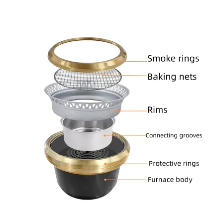 Barbecue restaurant multi-person barbecue table