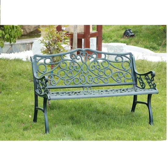 Bronze Garden Chair with Armrest and Floral Design