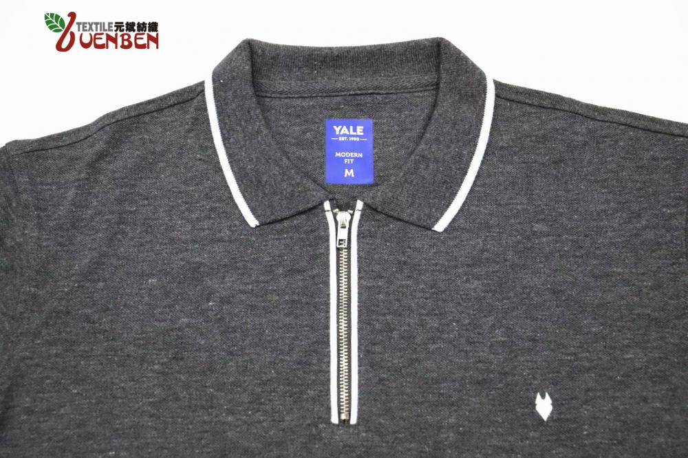 Cor Melange Masculino com Zíper Polo