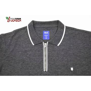 Cor Melange Masculino com Zíper Polo