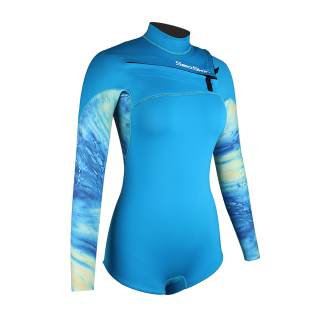 Zeilin 2mm dame aangepaste print voor veerpak met lange mouwen wetsuits