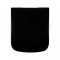 Assento no vaso sanitário preto de duroplasto, forma quadrada