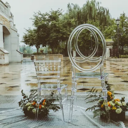 Banquet Hotel Event Wedding Outdoor Stacking Tiffany Clear Plastic Crystal Chairs