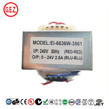 220V 24V Single PhaseVA Transformer EI-66 Power Transformer