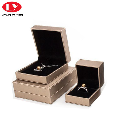 Cajas de joyas de anillo de lujo elásticas cerradas