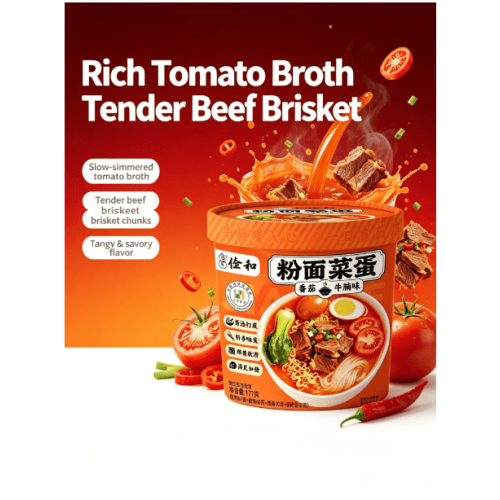 OEM томатная говяжья грудинка со вкусом рамэн быстрого приготовления оптом