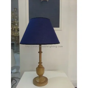 Power Outlet Hotel Table Lamps With Wood Base