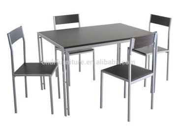 High quality PVC veneer dining table and chairs set