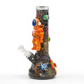 Orange astronaut glass Beaker Bong