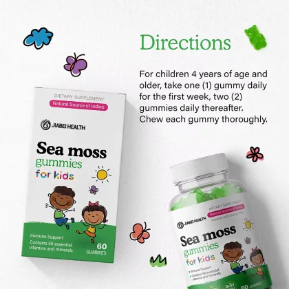 Natural Sea Moss Gummies for Kids' Immune Health
