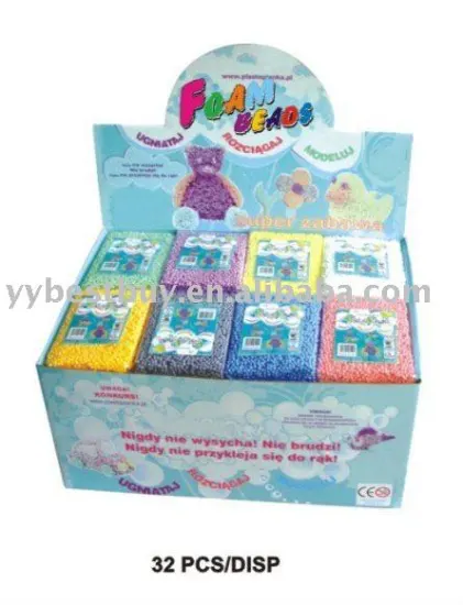 Non-dry foam beads-super play dough