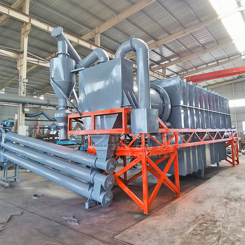 Single Cylinder Circular Carbonization Plant for Biomass Pyrolysis Hookah Charcoal Waste Treatment
