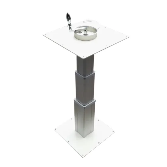Square Base Hand Crank Lifting Three Joint Tatami Pole Aluminum Coffee Table Base