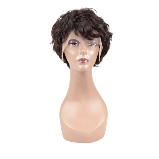 New Style Cut Short Full Lace Wig,Top Quality Natural Color Human Hair  Full Lace Wig In Malaysia Kuala Lumpur
