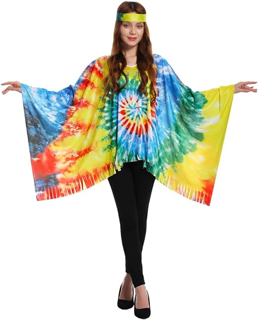 Women 80s90s Hippie Robe Costume