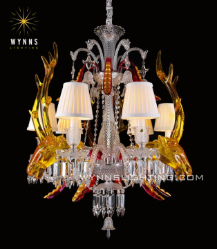 Francia Baccarat Luxury K9 Crystal Deer Chandelier Etrange Zenith Pendant