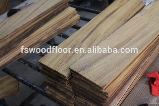 Raw African okan (iroko) hardwood plank floors