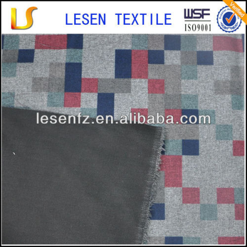 Lesen polyester print fabric / 190T polyester print coated imitate wool fabric