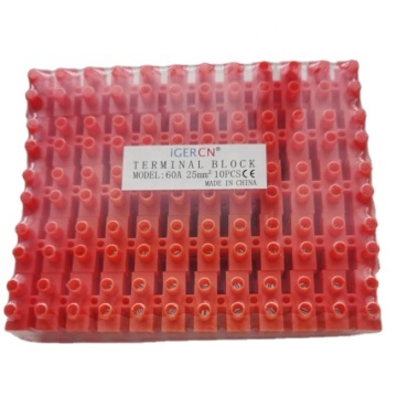 High-Quality iGERCN Red Plastic Wire Connector with PA Material, 60A Capacity, 12-Way U-Terminal Block for Low Voltage Equipment