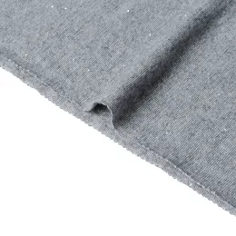 Wool Cotton Blend Fabric with Sequins