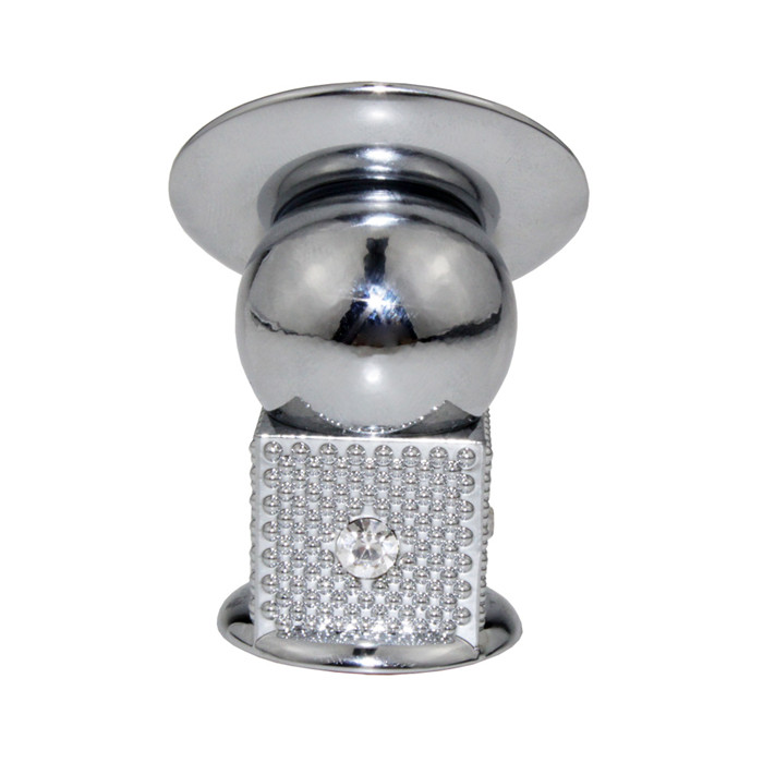 Square Magnetic Phone Holder With Diamond Silver