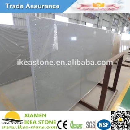 Crystal Quartz Stone Sparkle Grey Hanstone Slab