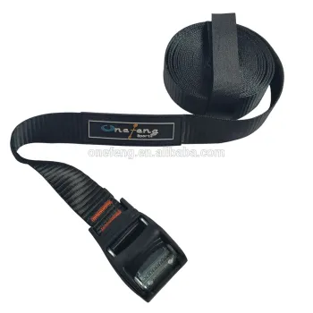 Stainless Steel Cambuckle Cargo Lashing Ratchet Straps and Cargo Rubber Tie-Down Straps - Set of 1