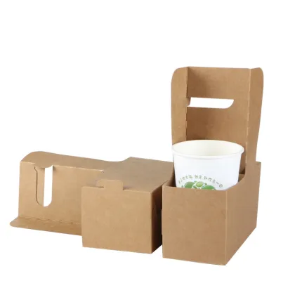 Kraft Paper Coffee Cup Stand Easy to Assemble